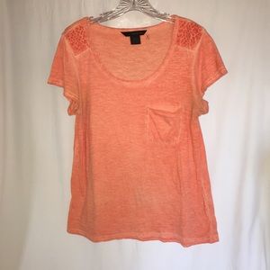 Super Cute Playful Orange Calvin Klein Jeans Tee